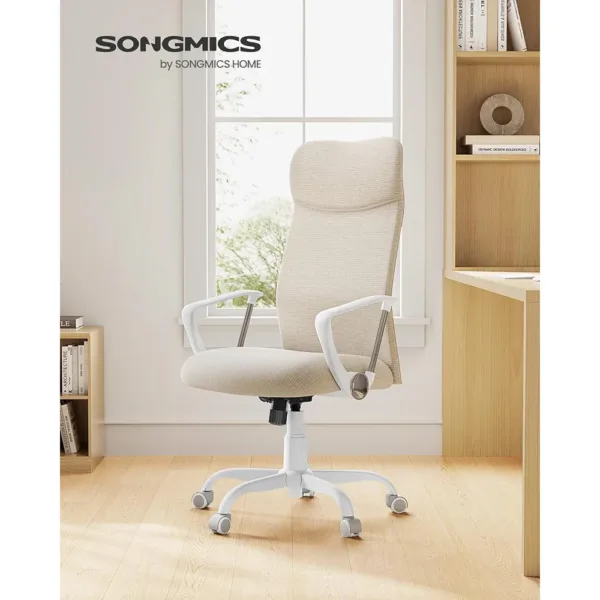 Ergonomisks biroja kresls SONGMICS OBN034K01 bess audums2