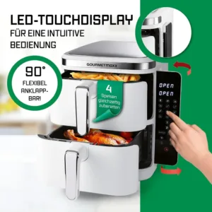 Karsta gaisa friteris GOURMETmaxx FryUp 15470 Vertikals Divi grozi 10 L 2800 W4
