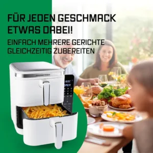 Karsta gaisa friteris GOURMETmaxx FryUp 15470 Vertikals Divi grozi 10 L 2800 W5