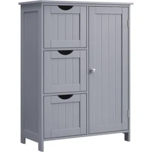 Vannas istabas skapis Vasagle BBC049G02 60 x 30 x 81 cm Pelēks