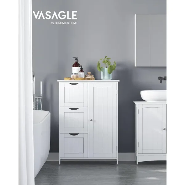 Vannas istabas skapis Vasagle BBC49WT 60 x 30 x 81 cm Balts3