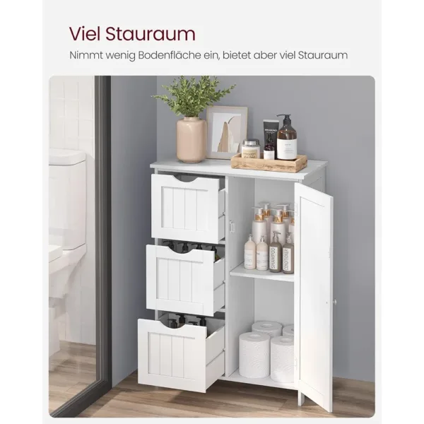 Vannas istabas skapis Vasagle BBC49WT 60 x 30 x 81 cm Balts4