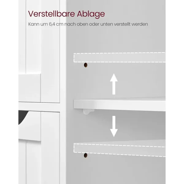 Vannas istabas skapis Vasagle BBC49WT 60 x 30 x 81 cm Balts6