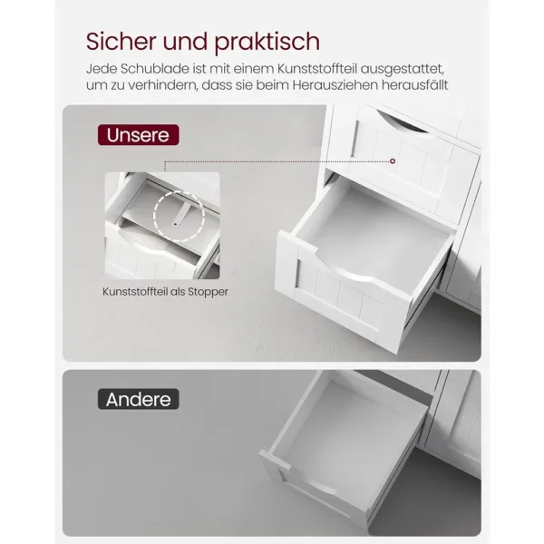 Vannas istabas skapis Vasagle BBC49WT 60 x 30 x 81 cm Balts7