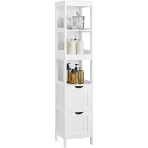 Vannas istabas skapis Vasagle BBC66WT 30 x 30 x 141.5 cm Balts