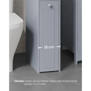 Vannas istabas skapis Vasagle BBC847G02 40 x 18 x 70 cm Peleks3
