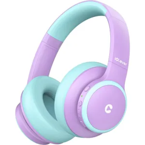 Bērnu Bezvadu austiņas ar mikrofonu iClever BTH26 Active Noise Cancelling, Bluetooth 5.4 Violets