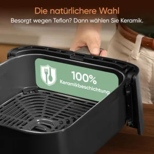 Dubultais karsta gaisa friteris Cosori Turbo Tower Pro 10.8 L ar keramikas parklajumu 2630 W CAF DC112 ADE1