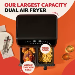 Dubultais karsta gaisa friteris Instant Pot Vortex Dual 8 L 1850 W INAFB91 BK 2