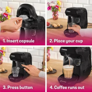 Kapsulu Kafijas Automats Bosch Tassimo Happy Friendly TAS102EA 1400 W Melns4