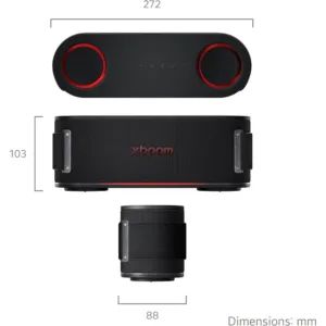 LG xboom Bounce by will.i.am Bluetooth 5.3 skalrunis Signature Sound Upward Passive Spotlights IP67 lidz 30 stundam 40 W2