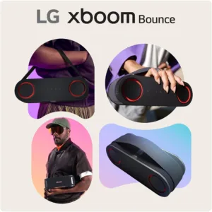 LG xboom Bounce by will.i.am Bluetooth 5.3 skalrunis Signature Sound Upward Passive Spotlights IP67 lidz 30 stundam 40 W6