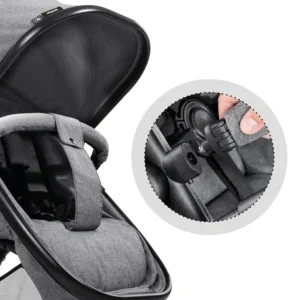 Pastaigu dvinu rati hauck Atlantic Twin lidz 15 kg gumijas riepas Melange Grey6