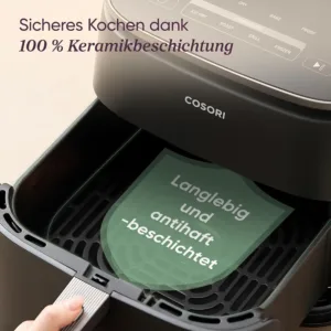 Karsta gaisa friteris Cosori TurboBlaze Hot Air Fryer 6 L 1725 W CAF DC601 C ar keramisko parklajumu1