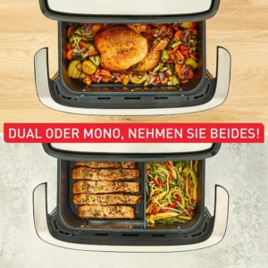 Karsta gaisa friteris Tefal Dual Easy Fry Flex 9 L 2700 W EY9228E0 Melns3