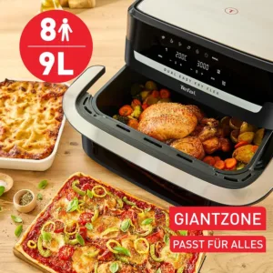 Karsta gaisa friteris Tefal Dual Easy Fry Flex 9 L 2700 W EY9228E0 Melns4