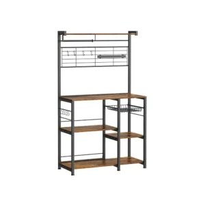 Vasagle KKS026B01 virtuves plaukts Vintage brūns/melns