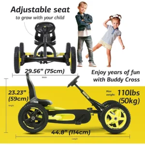 Velokarts Berg Buddy CROSS Yellow Black Go Kart 24.20.65.00 4