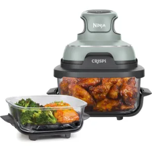 Karstā gaisa friteris Ninja CRISPi Portable Airfryer Hot Air Fryer, 3.8L, 4-in-1 1700 W, Sage FN101EUSG