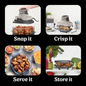 Karsta gaisa friteris Ninja CRISPi Portable Airfryer Hot Air Fryer 3.8L 4 in 1 1700 W Stone Gold FN101EUSTGD 5