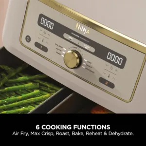 Dubultais karsta gaisa friteris Ninja Dual Zone Digital Air Fryer 9.5 L DZ400EUSTGD Stone Gold3