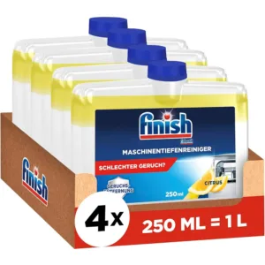 Trauku mašīnas tīrīšanas līdzeklis Finish Citrus Machine Deep Cleaner 4 x 250 ml