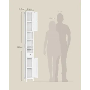 VASAGLE BBC765W01 Vannas istabas skapitis2