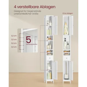 VASAGLE BBC765W01 Vannas istabas skapitis4