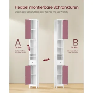 VASAGLE BBC765W01 Vannas istabas skapitis5