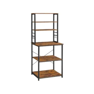 Vasagle KKSB35024B01 virtuves plaukts 60 x 40 x 167 cm Vintage brūns melns