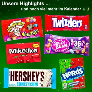 Adventes kalendars Candy Bar USA XXL 24 amerikanu saldumi originalaja izmera3