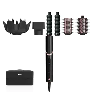 Matu fēns veidotājs Shark FlexStyle 5-in-1 Air Styler HD446EU Melns, Rozā zelts