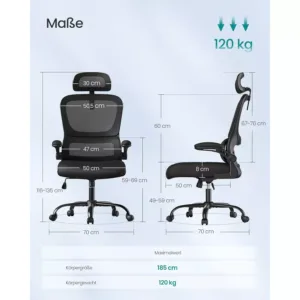 ergonomisks biroja kresls songmics obn041b01 melns1 694a9d1b984a6