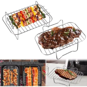 Karstā gaisa fritera aksesuāri Pipihome grila restes 2 gab. priekš Ninja AF300EU, AF400EU