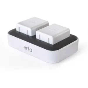 Divu akumulatoru lādētājs Arlo Dual Charging Station VMA5400C-100EUS, priekš Pro 3 Floodlight, Pro 3, Pro 4, Ultra, Ultra 2, Go 2, Ultra 2 XL, Pro 4 XL, Pro 5