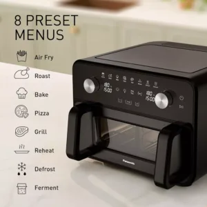 karsta gaisa friteris cepeskrasns panasonic nf bc1000 flex air fryer xl 96 l 30 230c 2450 w 7 698262924bace