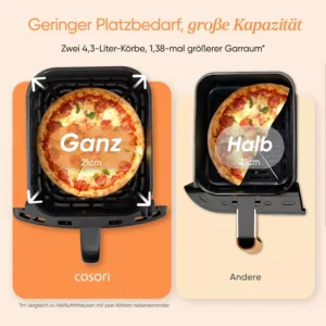 karsta gaisa friteris cosori turbo tower compact 86 l ar keramikas parklajumu caf dc861 aeu 6 6990f8c63535b