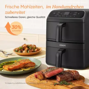 karsta gaisa friteris cosori turbo tower compact 86 l ar keramikas parklajumu caf dc861 aeu 7 6990f8c6d8ed1