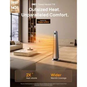 keramiskais ventilatora silditajs dreo tower heater 718 dr hsh008 2000 w sudraba1 699c969944c2d