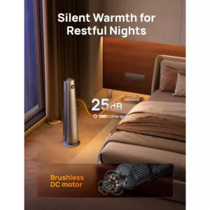 keramiskais ventilatora silditajs dreo tower heater 718 dr hsh008 2000 w sudraba2 699c9699b7a07