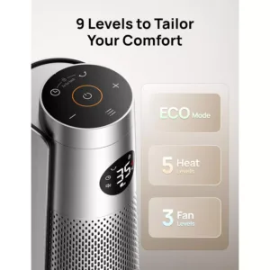 keramiskais ventilatora silditajs dreo tower heater 718 dr hsh008 2000 w sudraba5 699c969a66c85