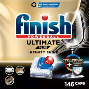 Trauku mazgājamās mašīnas tabletes Finish Ultimate Plus Infinity Shine 146 gab. (2 x 73)