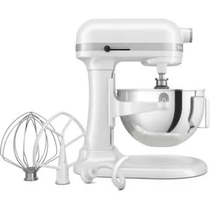 Planetārais mikseris virtuves kombains KitchenAid Heavy Duty 5KSM55SXXEWH, 5.2 L, 375 W, Balts