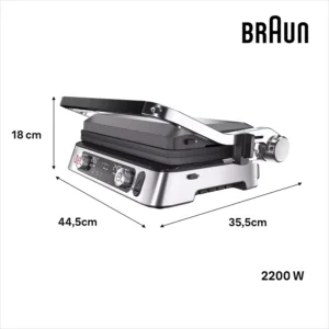 braun multigrill 9 cg 9167 kontaktgrils ar grilu plakanam un vafelu plaksnem un temperaturas sensoru1 69d80922a6d59