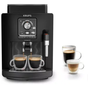 Kafijas automāts Krups Harmony EA5088E0 ar piena putošanas uzgali, Melns