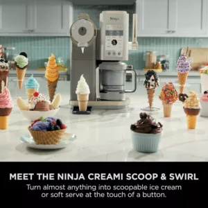 saldejuma pagatavotajs ninja creami scoop swirl nc701eustgd ar 2 traukiem 13 funkcijam mikstajam saldejumam gelato sorbetam piena kokteiliem stone gold1 69d69f1db53ac