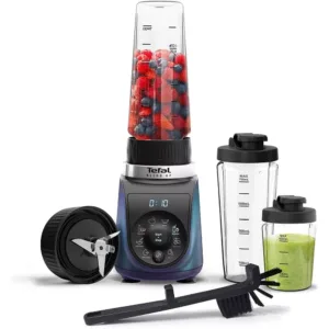 Tefal Blend Up BL19H4F0 Mini Blenderis, 8 programmas, Pulse funkcija, Powelix asmeņi, 2 On-the-Go pudeles (400 + 700 ml), 1000 W, Zils