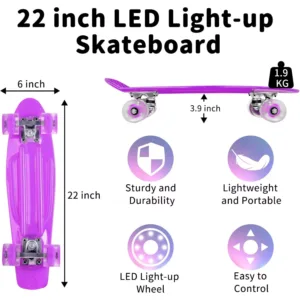 bernu skeitbords beleev skateboard complete 22 inch mini cruiser violets4 6a43e24aade3f