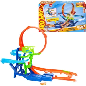 Sacīkšu Trase Hot Wheels Stunt Track JKJ78 Infinite Crash Action with 1:64 Scale Die Cast Toy Car