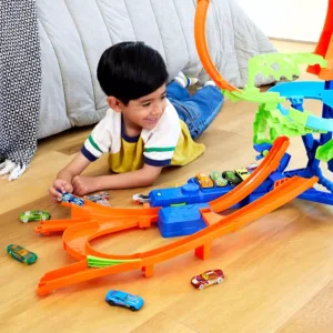 saciksu trase hot wheels stunt track jkj78 infinite crash action with 1 64 scale die cast toy car1 6a43dedc81122